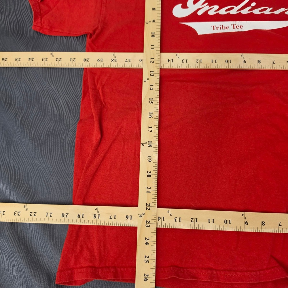Unbranded Indians Tribe Tee Mens M Red Excellent Rowdie Mascot Signed Pepsi WTHR - Picture 5 of 10